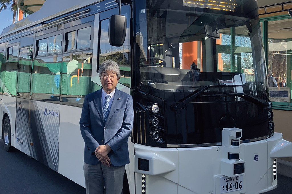 自動運転バスに試乗
